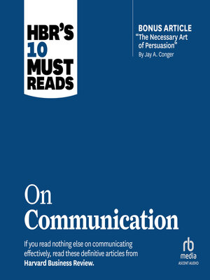 cover image of HBR's 10 Must Reads on Communication